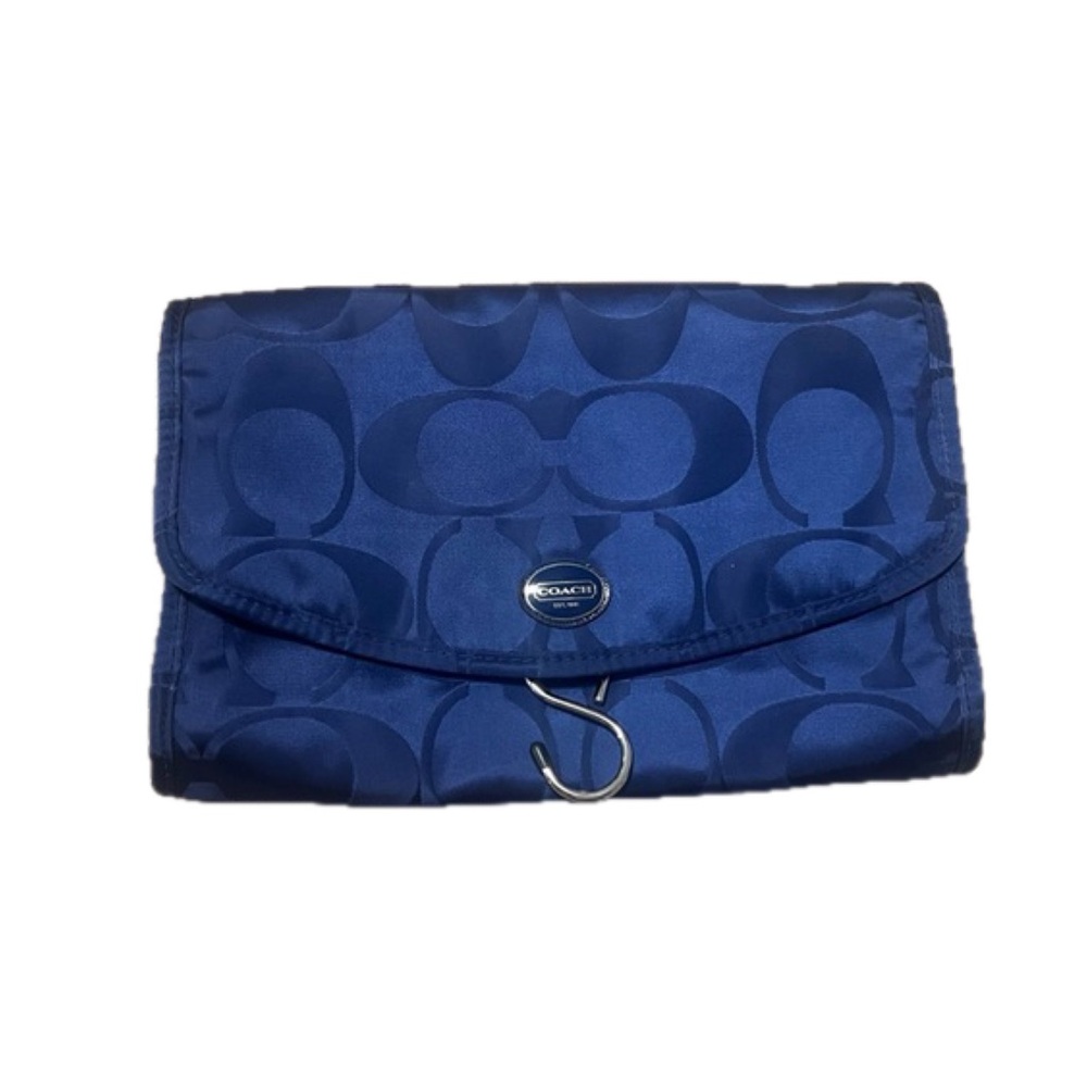 Vintage Coach Signature Getaway Nylon Cosmetic Toiletry Bag